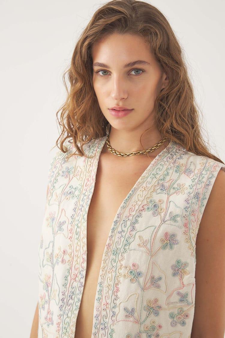 Antik Batik Gilet Brodé Alex