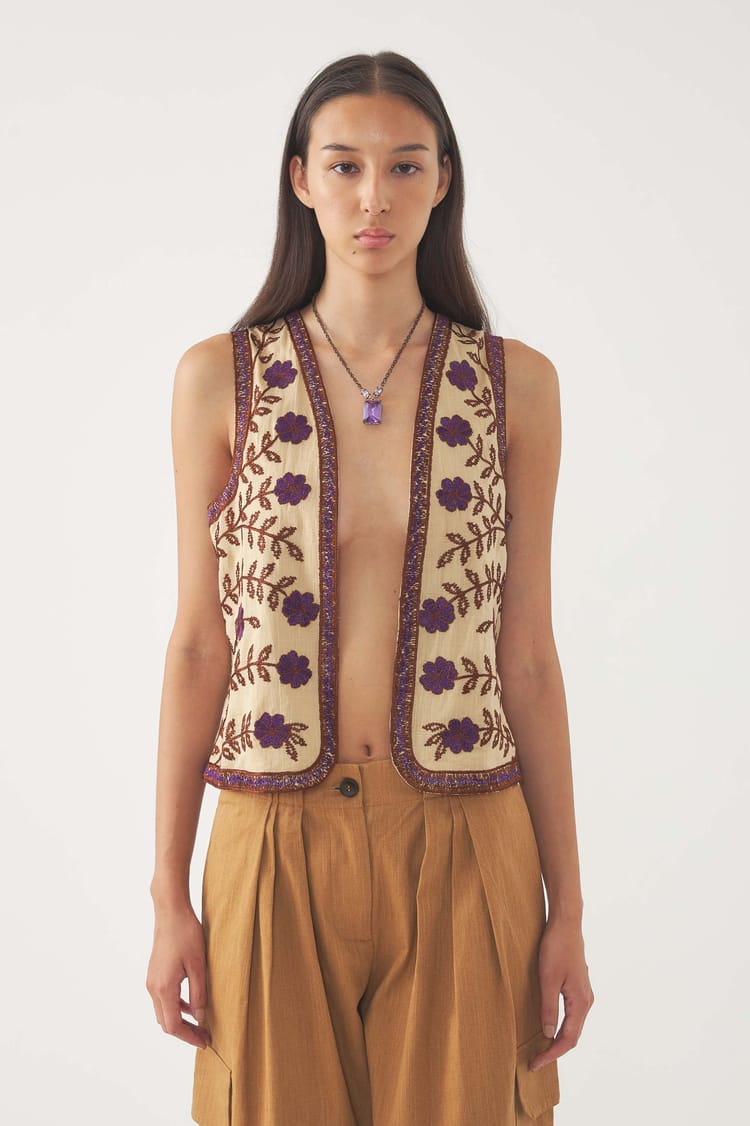 Antik Batik Gilet Brodé Ary