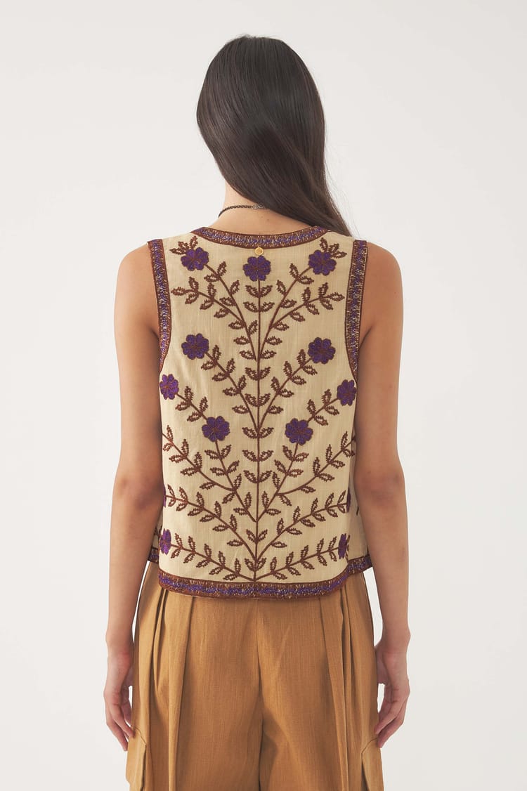 Antik Batik Gilet Brodé Ary