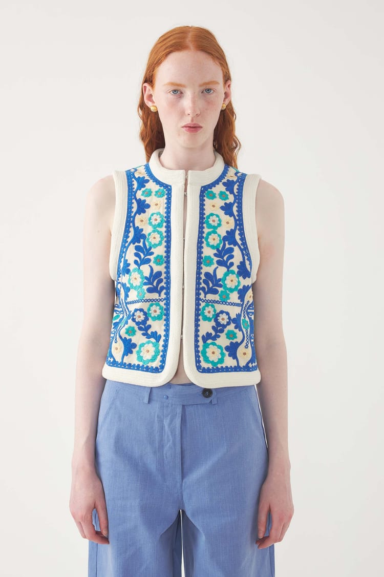 Antik Batik Gilet Brodé Ossie