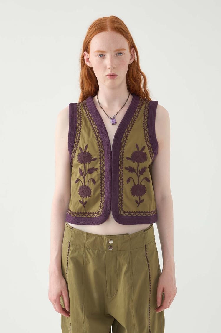 Antik Batik Gilet Brodé Winna