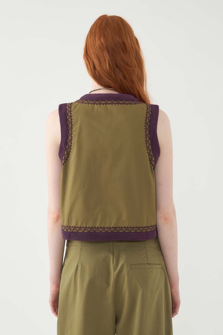 Antik Batik Gilet Brodé Winna