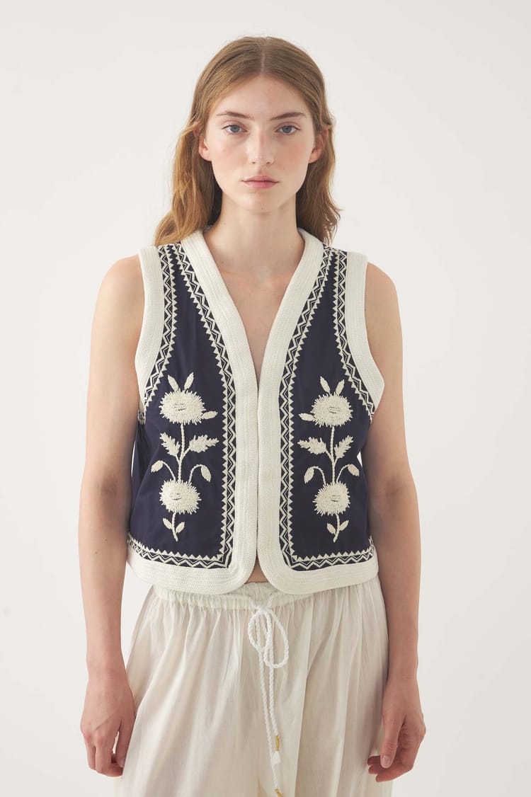 Antik Batik Gilet Brodé Winna