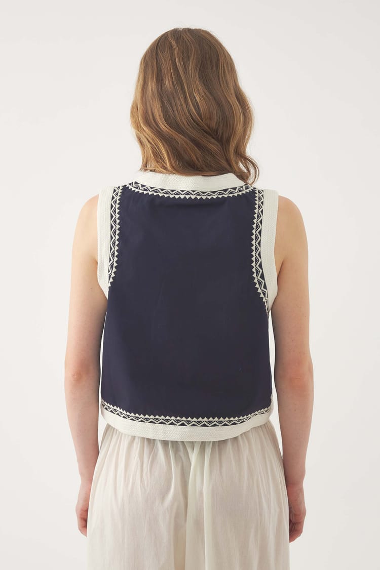 Antik Batik Gilet Brodé Winna