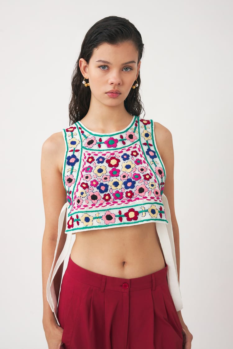 Antik Batik Gilet Sans Manches En Coton