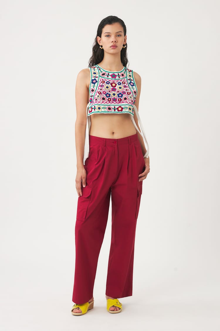 Antik Batik Gilet Sans Manches En Coton