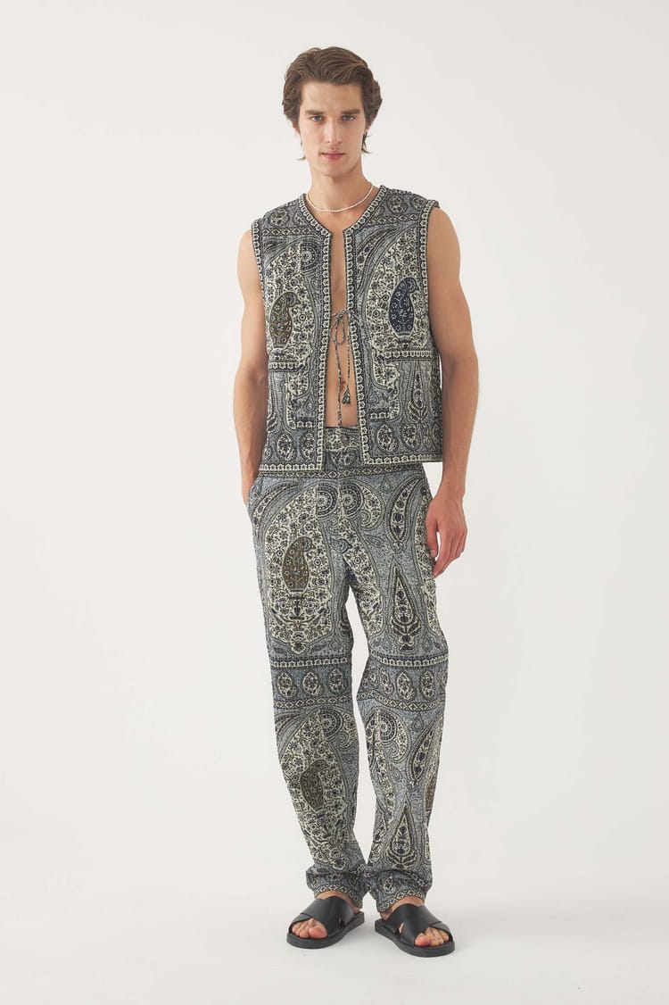 antik batik Gilet Taya