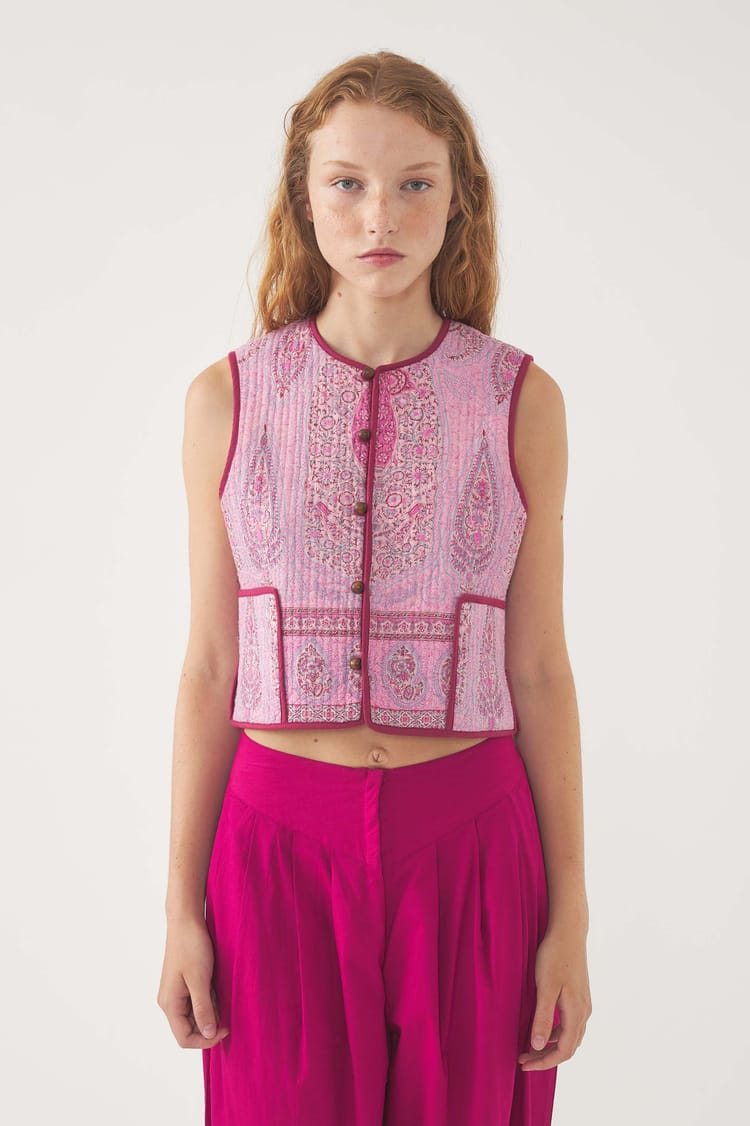 antik batik Gilet Taya