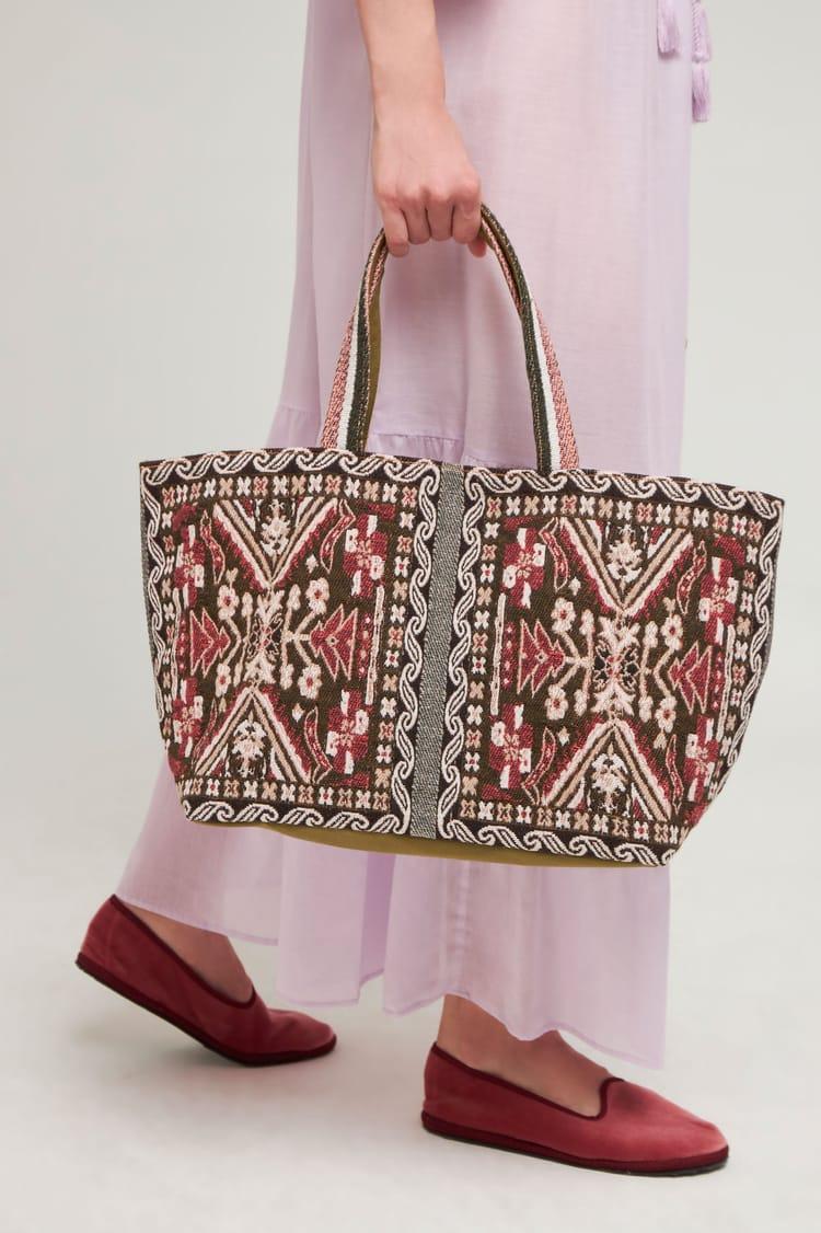 Antik Batik Grand Sac Cabas En Coton Tissé
