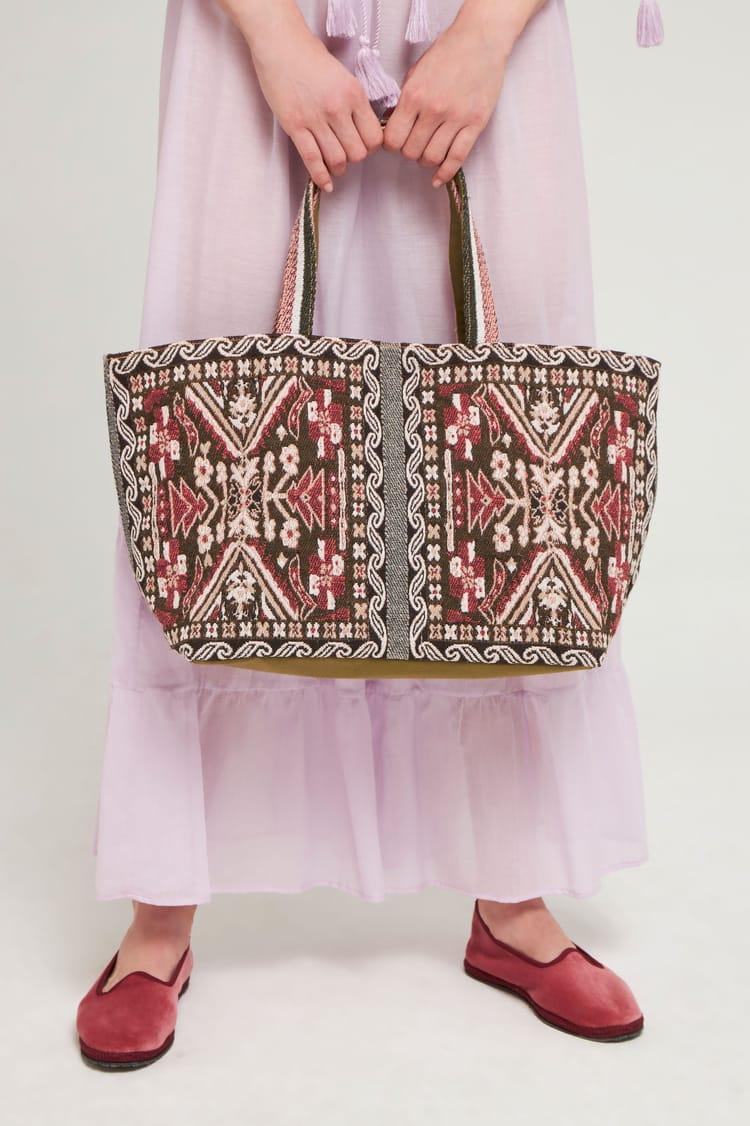 antik batik Grand sac cabas en Coton tissé