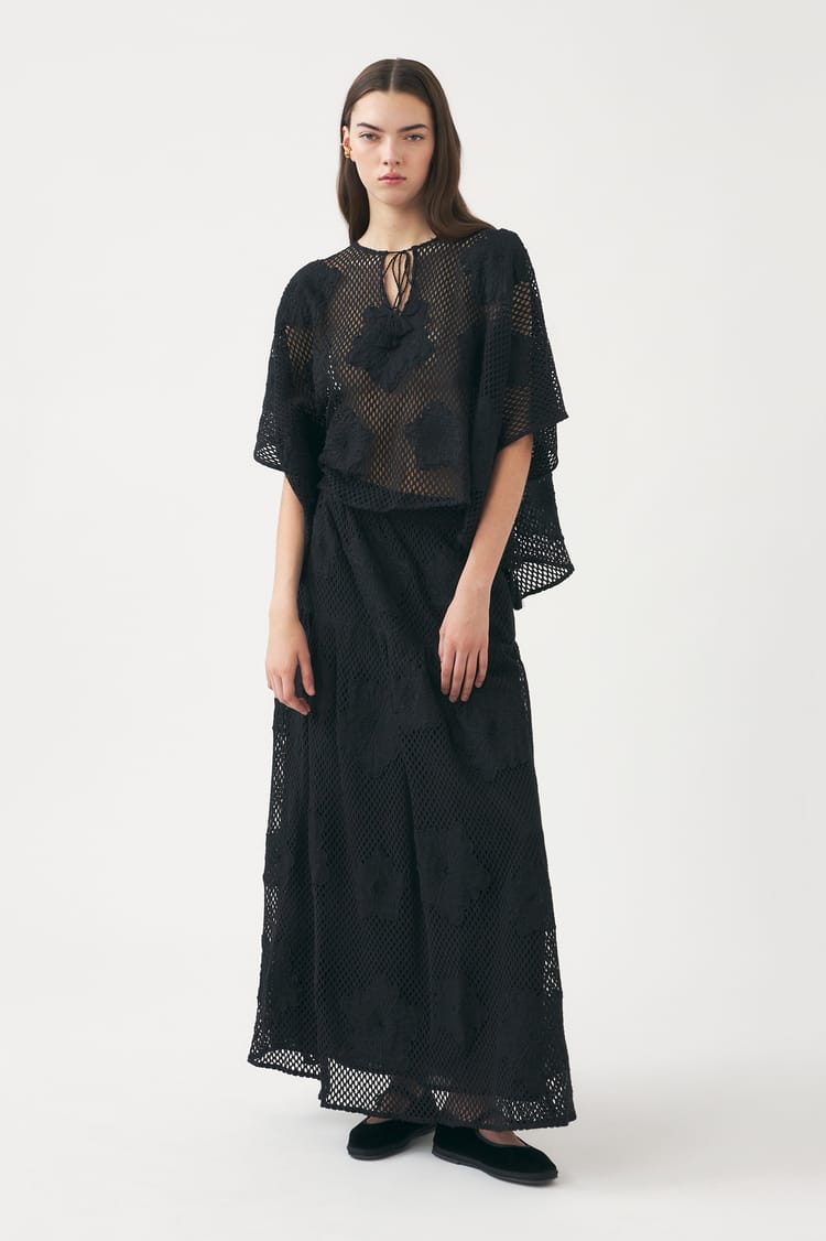 Antik Batik Jupe Blanche En Résille