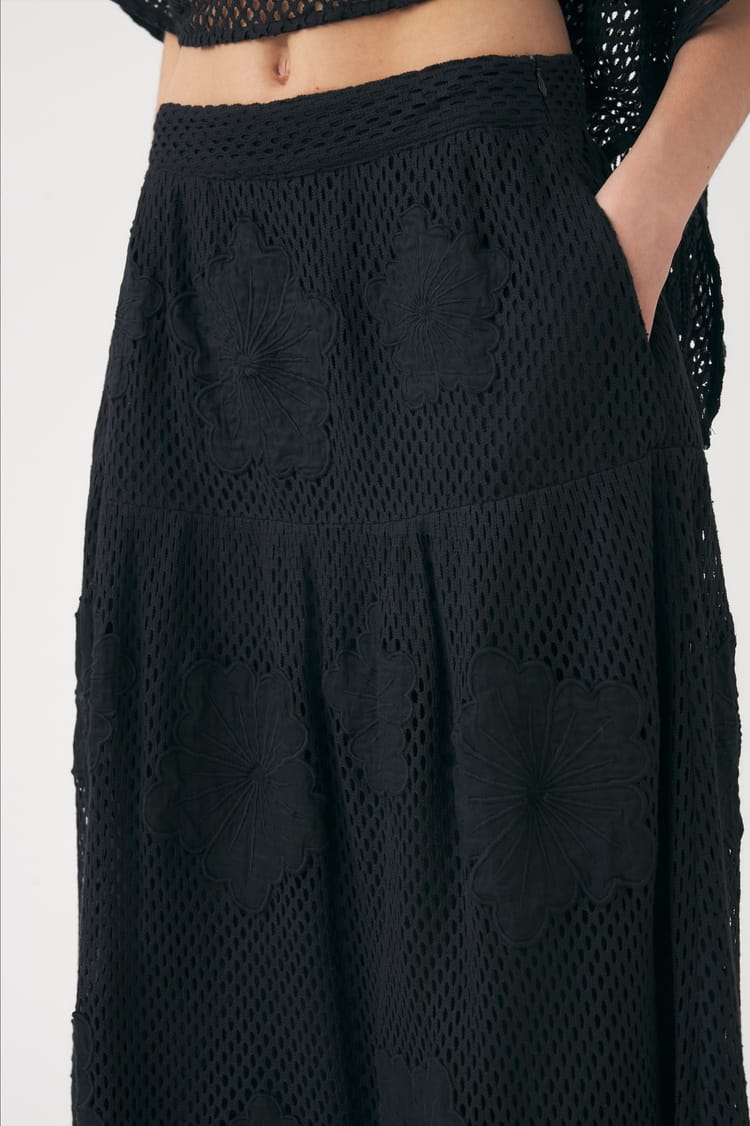 Antik Batik Jupe Blanche En Résille