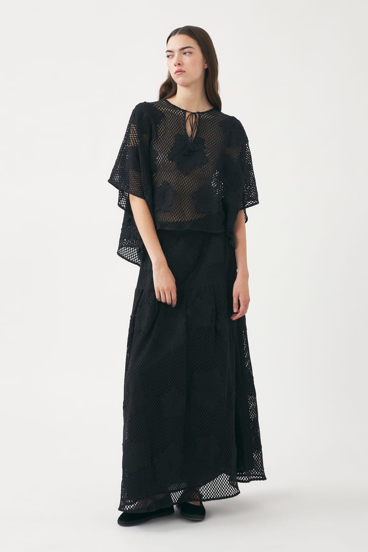 antik batik Jupe blanche en résille