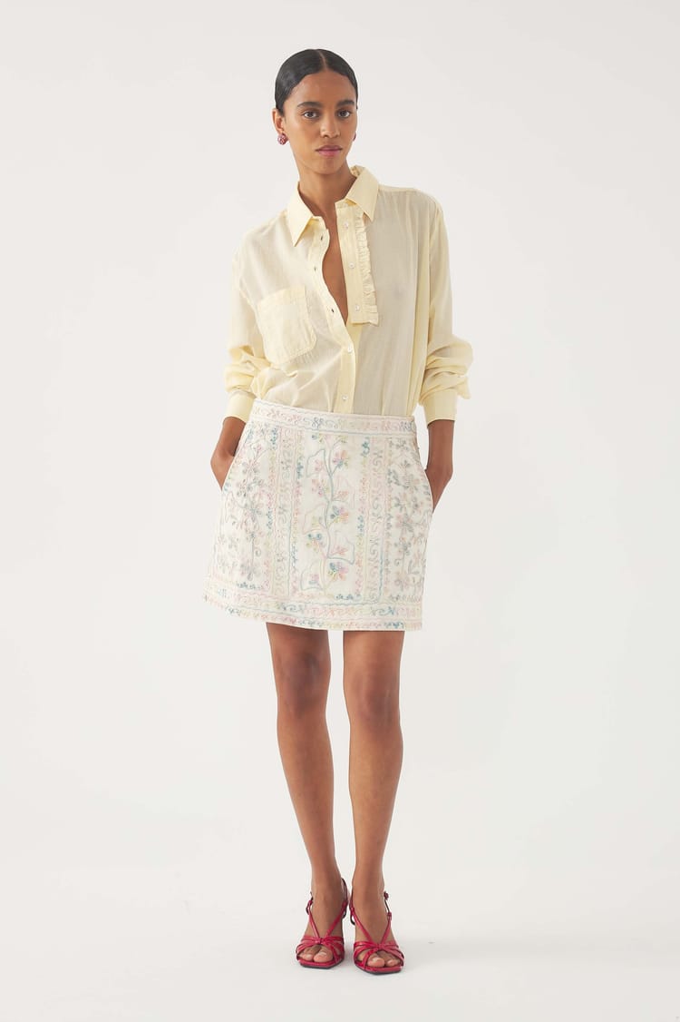 antik batik Jupe brodée Alex