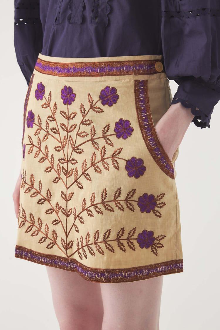 Antik Batik Jupe Brodée Ary