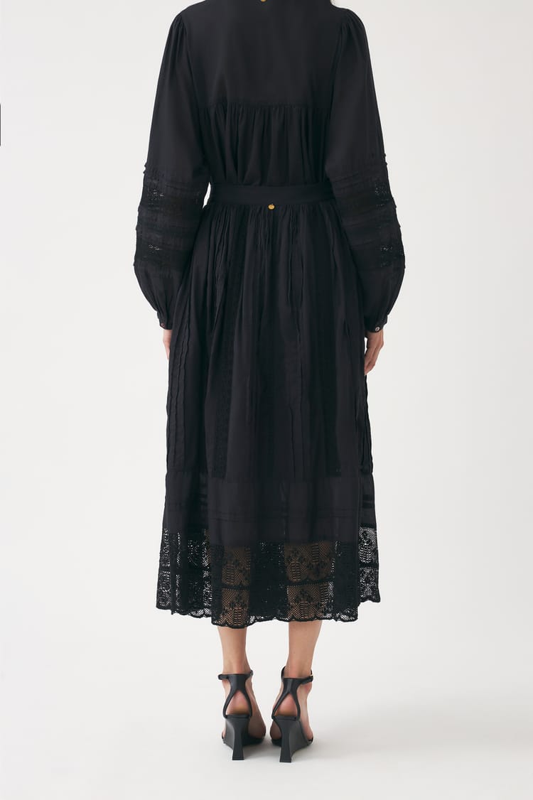 Antik Batik Jupe Dentelle En Voile De Coton