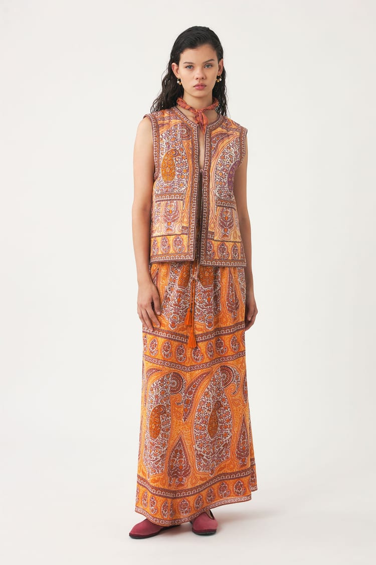 Antik Batik Jupe Longue Bohème En Coton