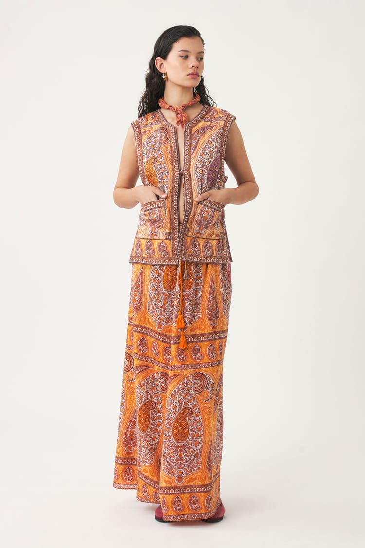 antik batik Jupe longue bohème en coton
