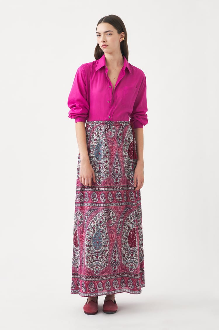 antik batik Jupe longue bohème en coton