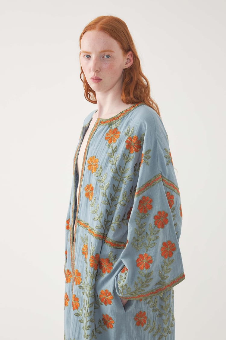 Antik Batik Kaftan Brodé Ary