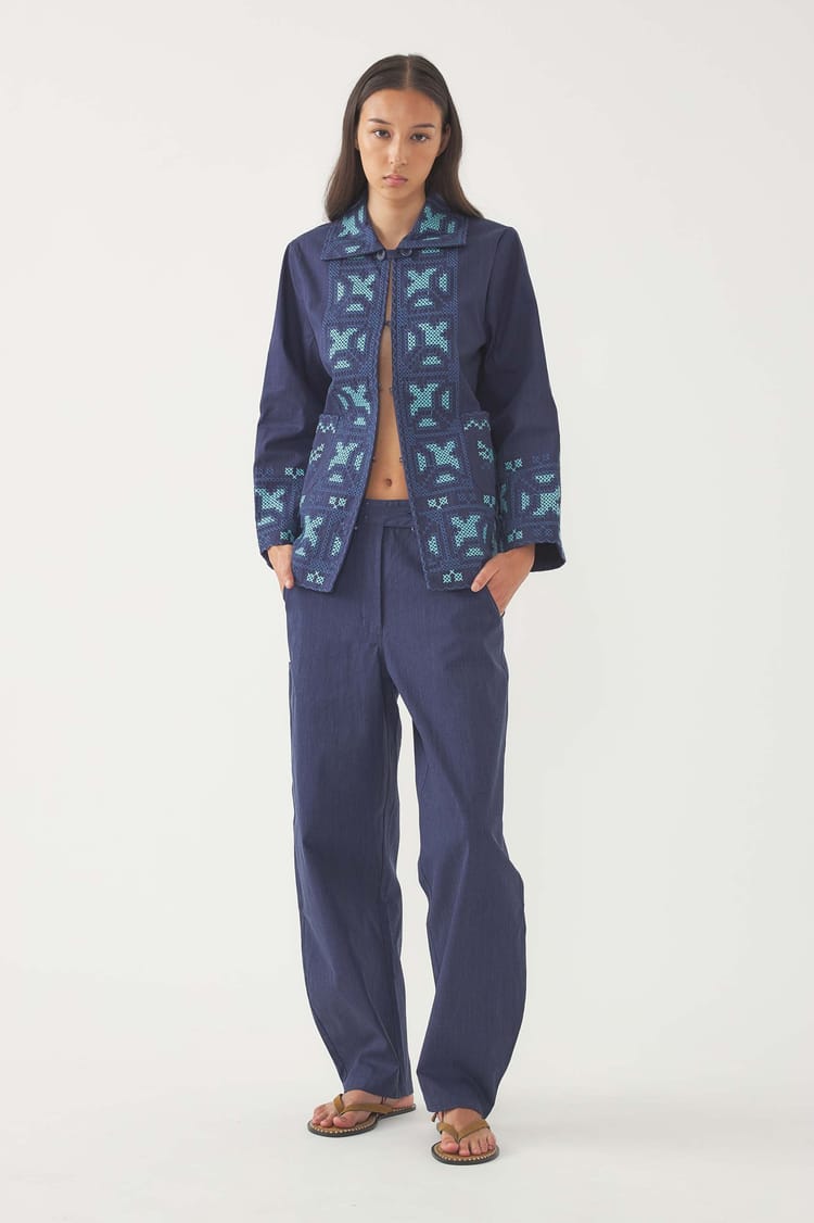 antik batik Pantalon arrondi Berenice