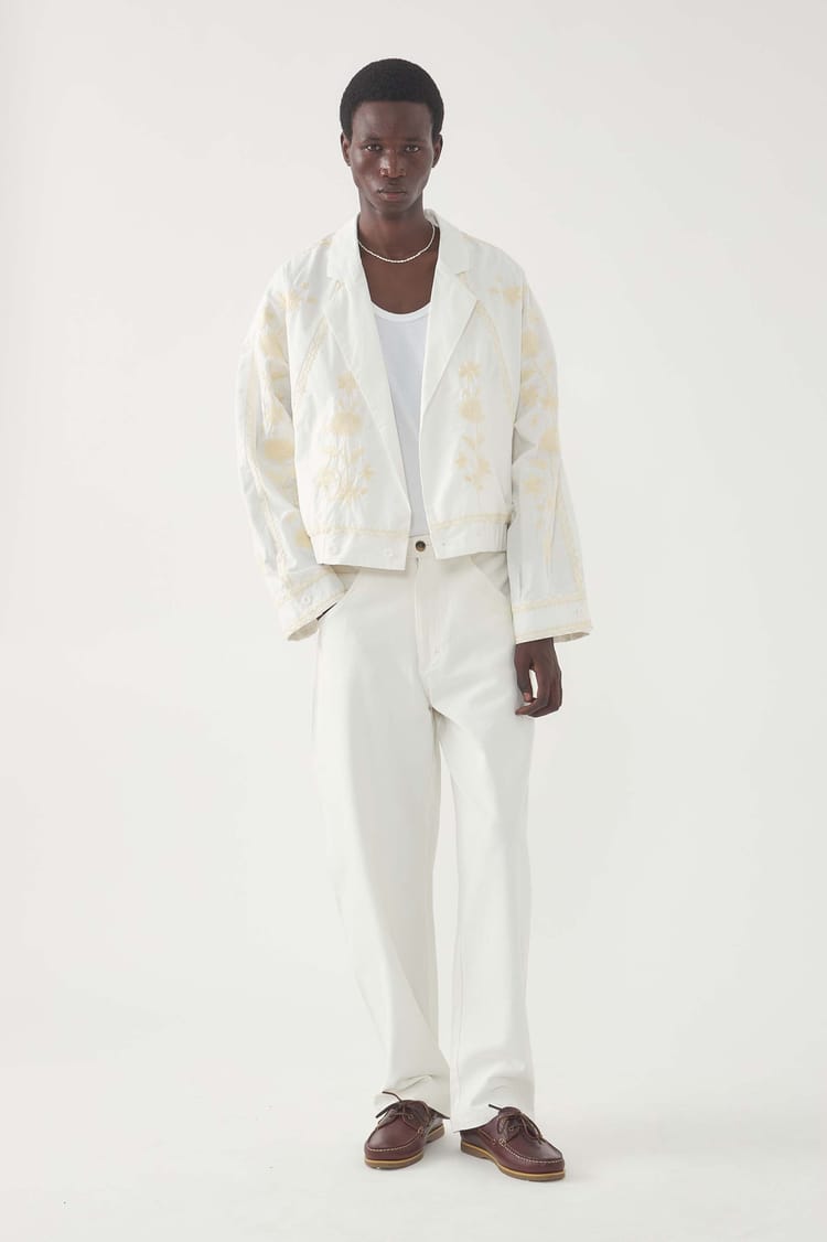 antik batik Pantalon brodé Adonis