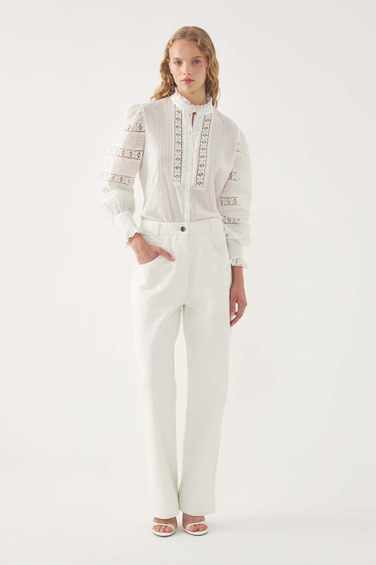 antik batik Pantalon brodé Adonis