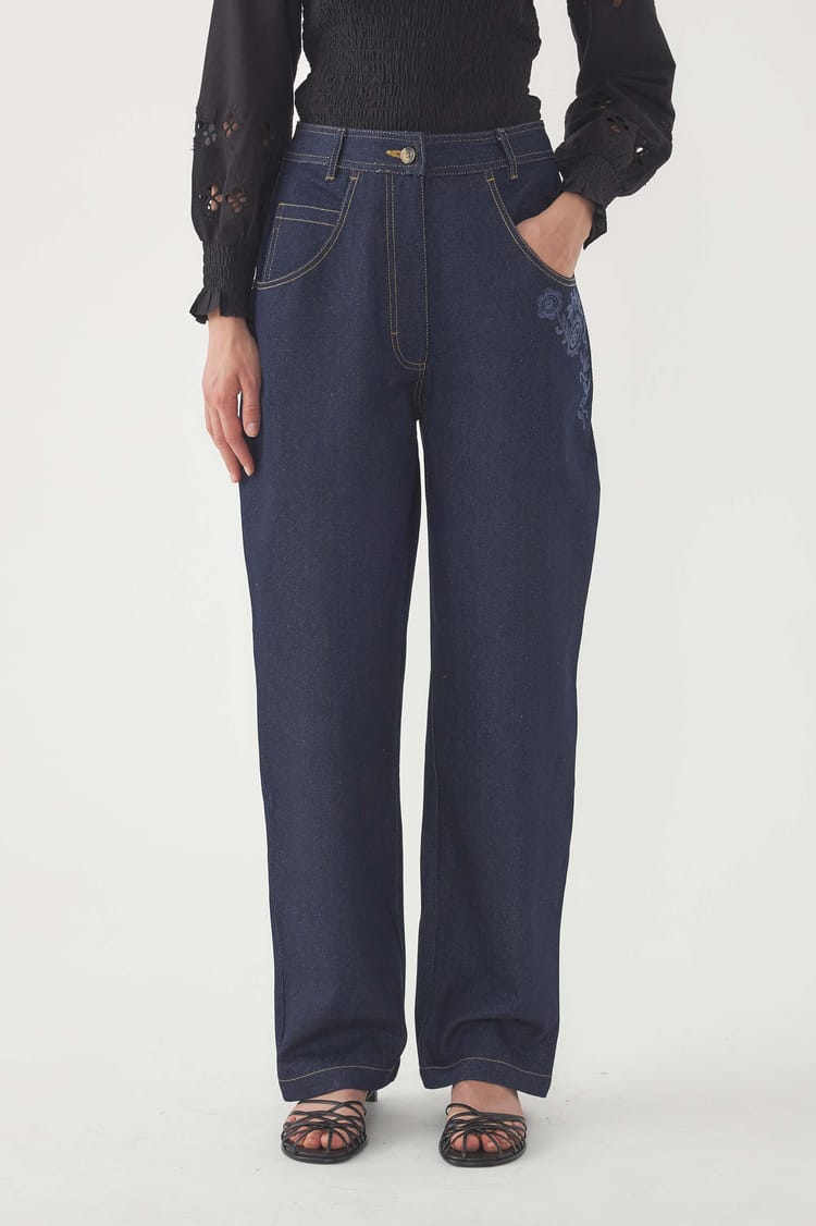 Antik Batik Pantalon Brodé Randy