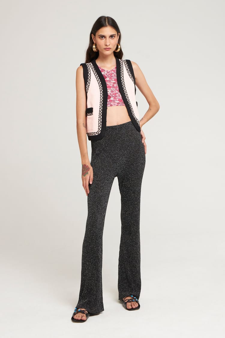 Antik Batik Pantalon évasé à Paillettes