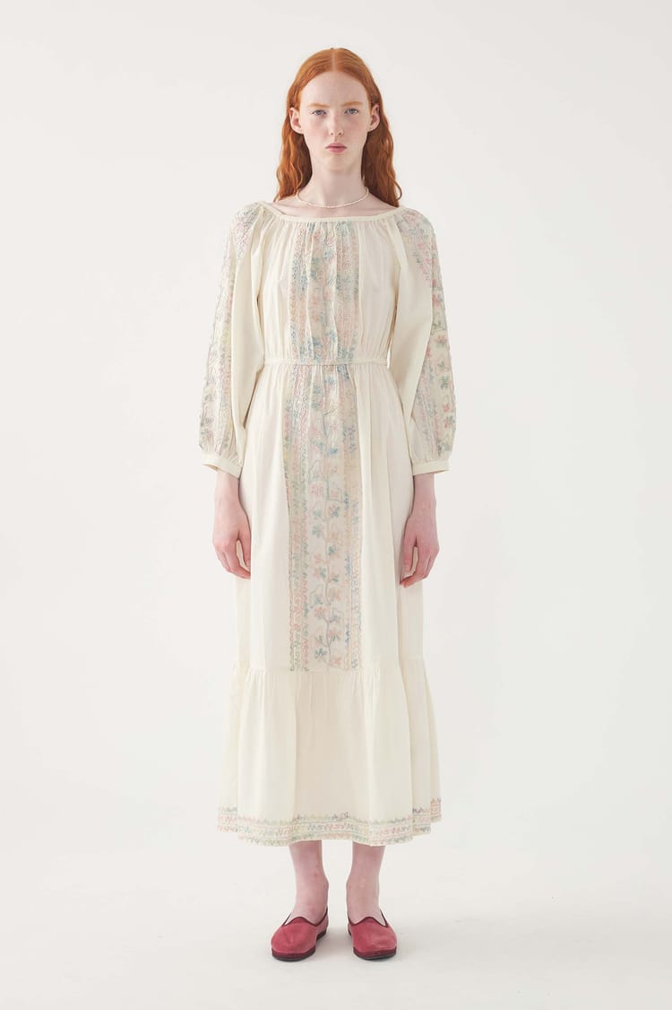 antik batik Robe brodée Alex