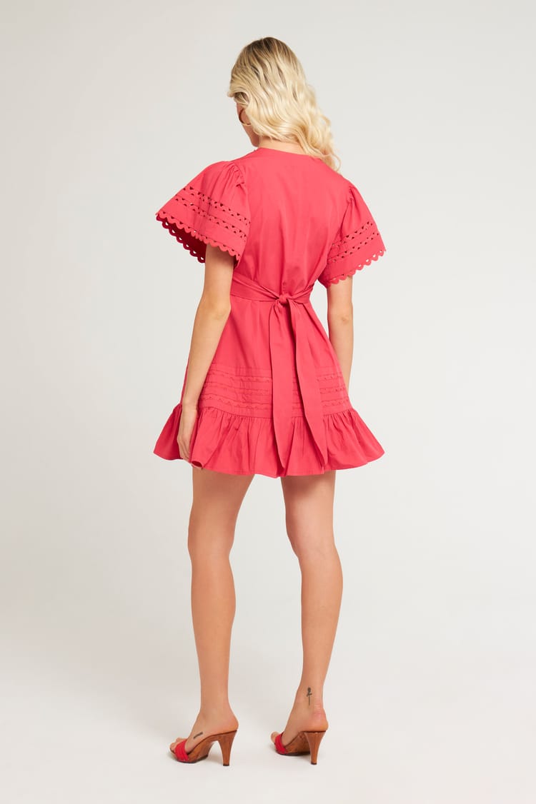 Antik Batik Robe Courte Popeline Rose