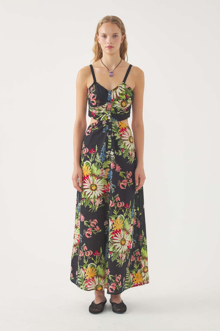 antik batik Robe cut-out Lisa