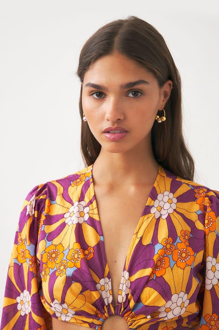 Antik Batik Robe Cut Out Orange