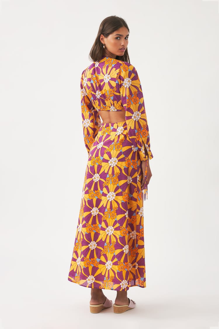 Antik Batik Robe Cut Out Orange