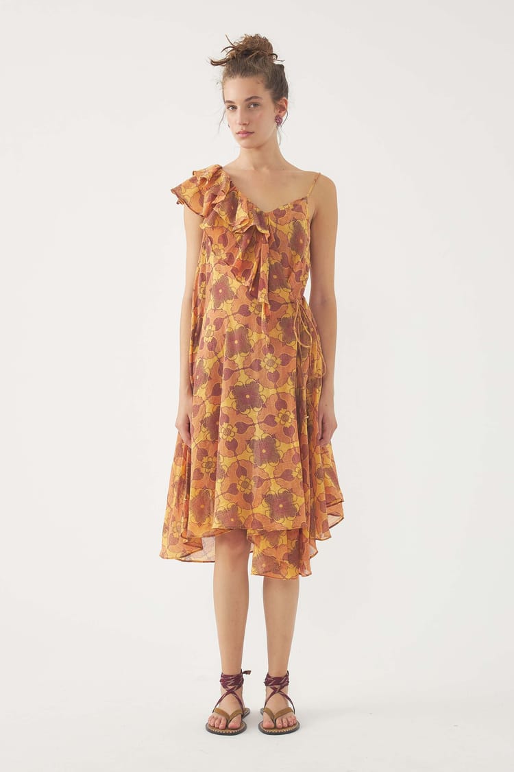 antik batik Robe cut-out Tereza