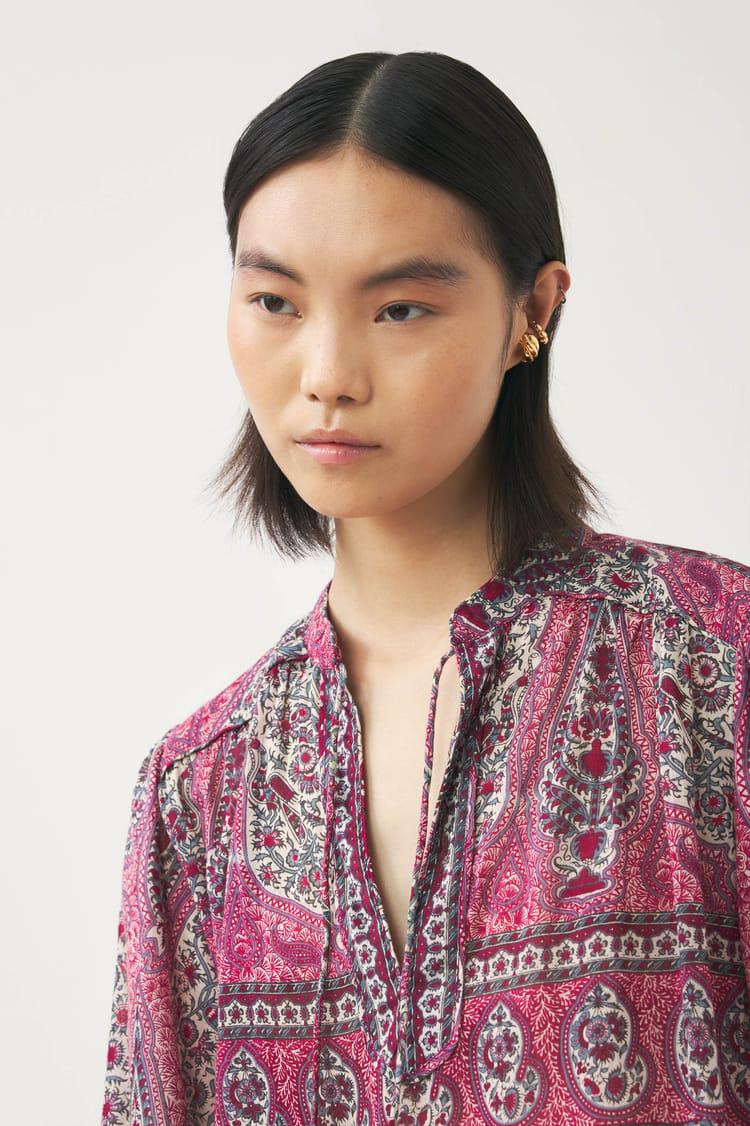 Antik Batik Robe Imprimée Bohème En Coton