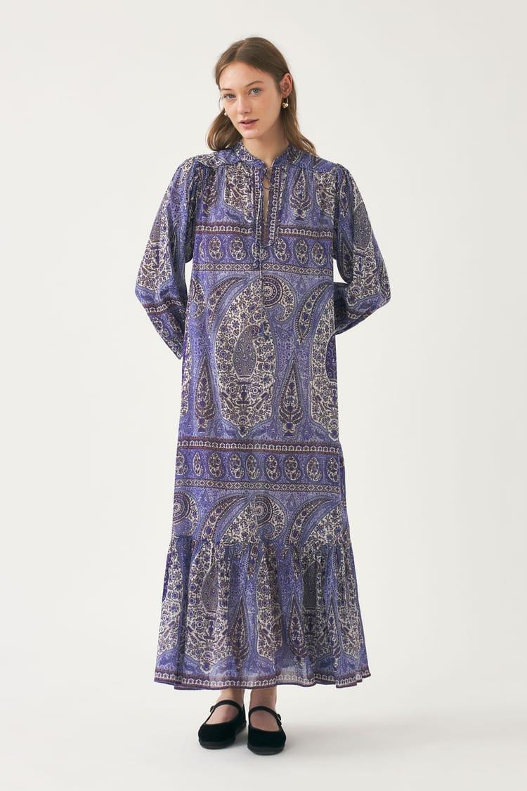 antik batik Robe imprimée bohème en coton