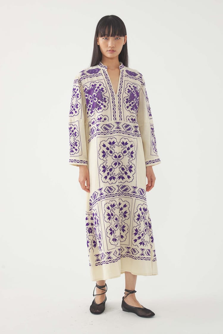Antik Batik Robe Longue Brodée Milos