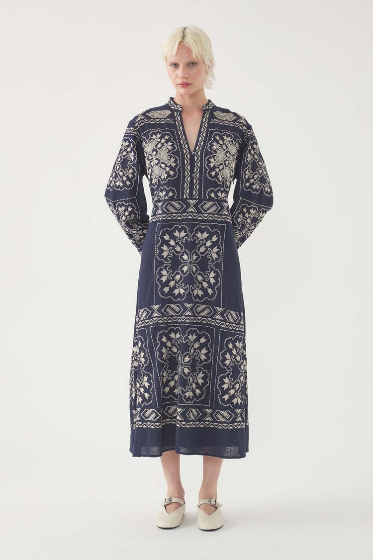 Antik Batik Robe Longue Brodée Milos