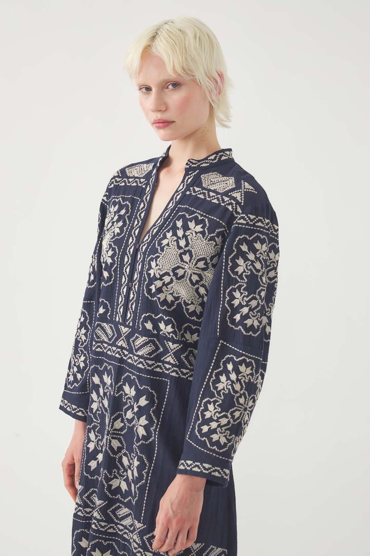 Antik Batik Robe Longue Brodée Milos