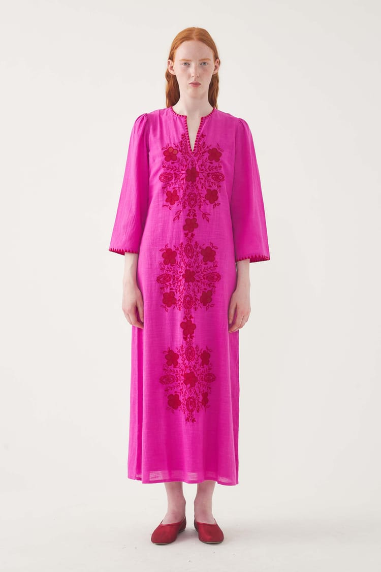 Antik Batik Robe Longue Brodée Vahani