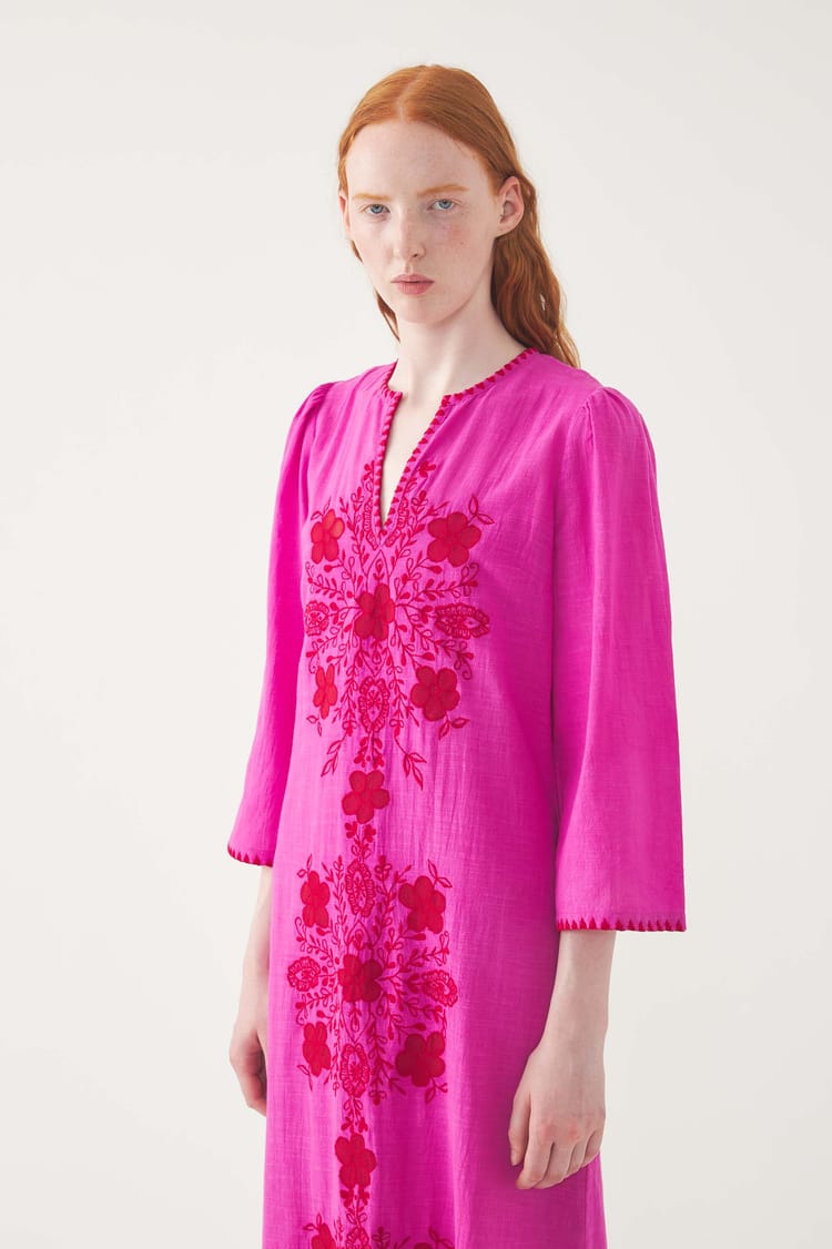 Antik Batik Robe Longue Brodée Vahani