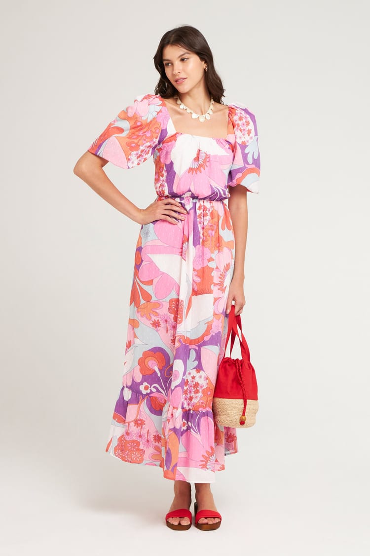 antik batik Robe longue en voile de Coton plumetis