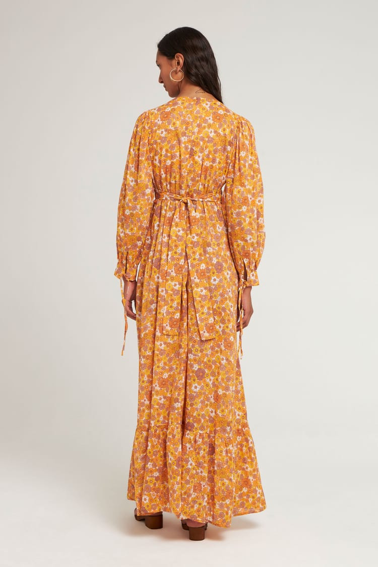 Antik Batik Robe Longue Orange