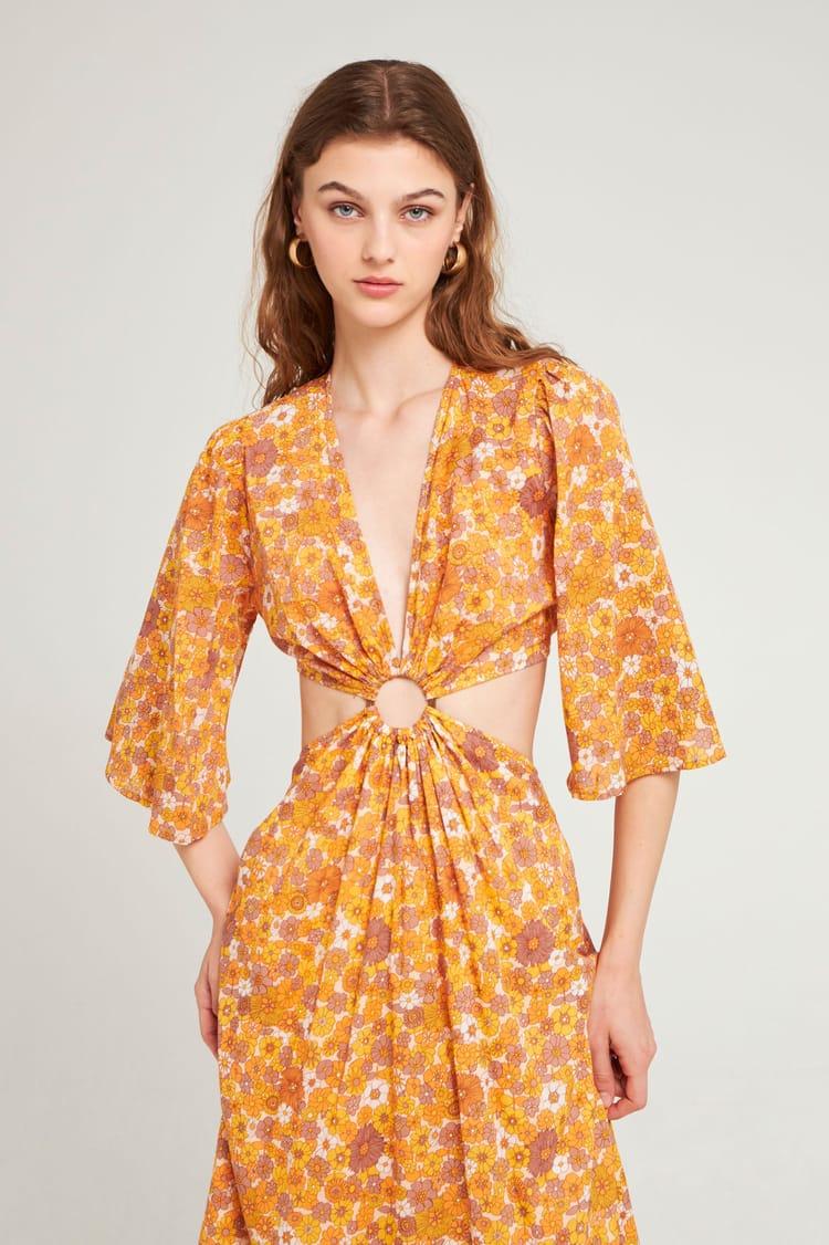Antik Batik Robe Longue Orange