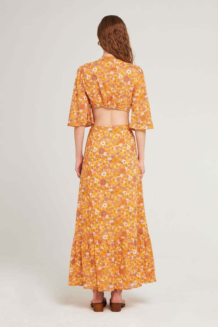 Antik Batik Robe Longue Orange