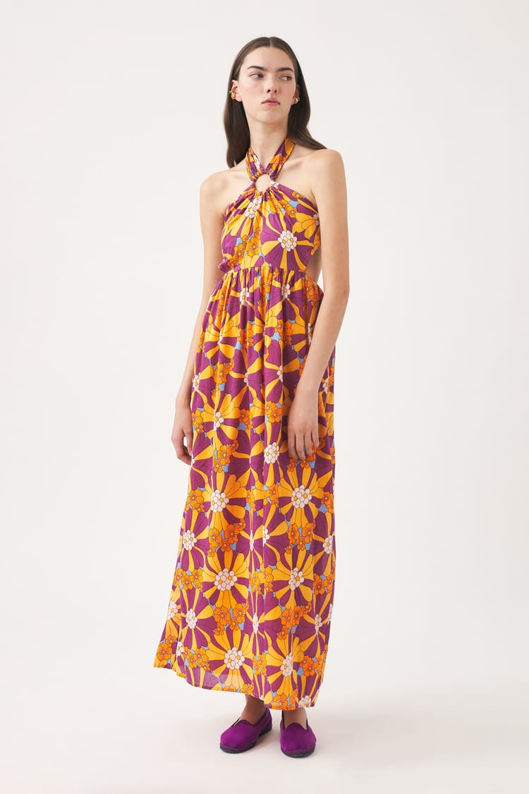 Antik Batik Robe Longue Orange