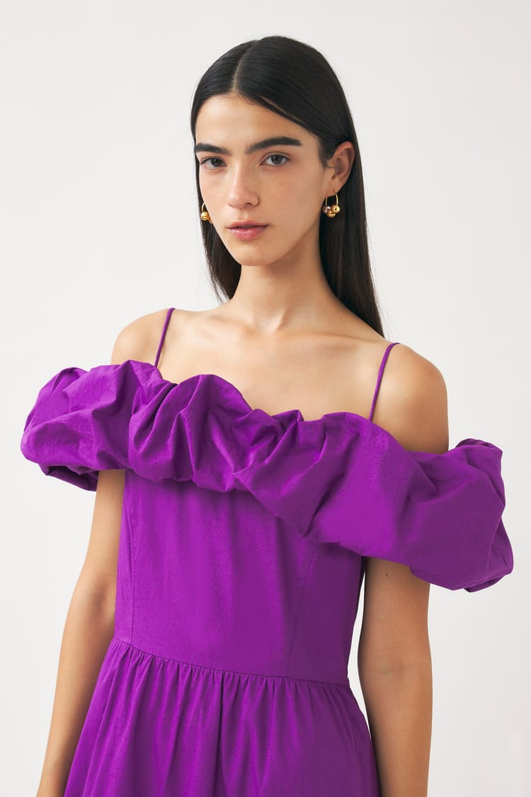 Antik Batik Robe Longue Rouge En Popeline De Coton