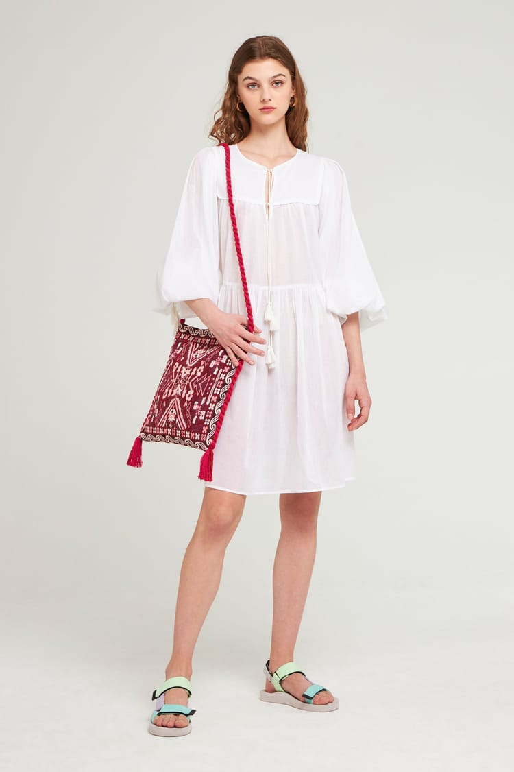 Antik Batik Sac à Bandoullière En Coton Tissé