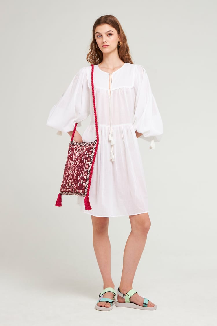 Antik Batik Sac à Bandoullière En Coton Tissé